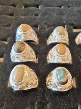 Load image into Gallery viewer, hand made empowered rings from hand selected gobi agate extreemly rare