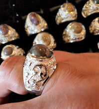 Load image into Gallery viewer, hand made empowered rings from hand selected gobi agate extreemly rare