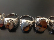 Load image into Gallery viewer, خواتم روحانية عقيق يماني اصلي طبيعي نادر جدا من النوادر خواتم مروحنة مخدومة