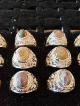 Load image into Gallery viewer, hand made empowered rings from hand selected gobi agate extreemly rare